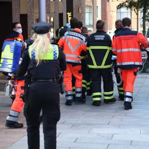 Sanitäter an der Unglücksstelle