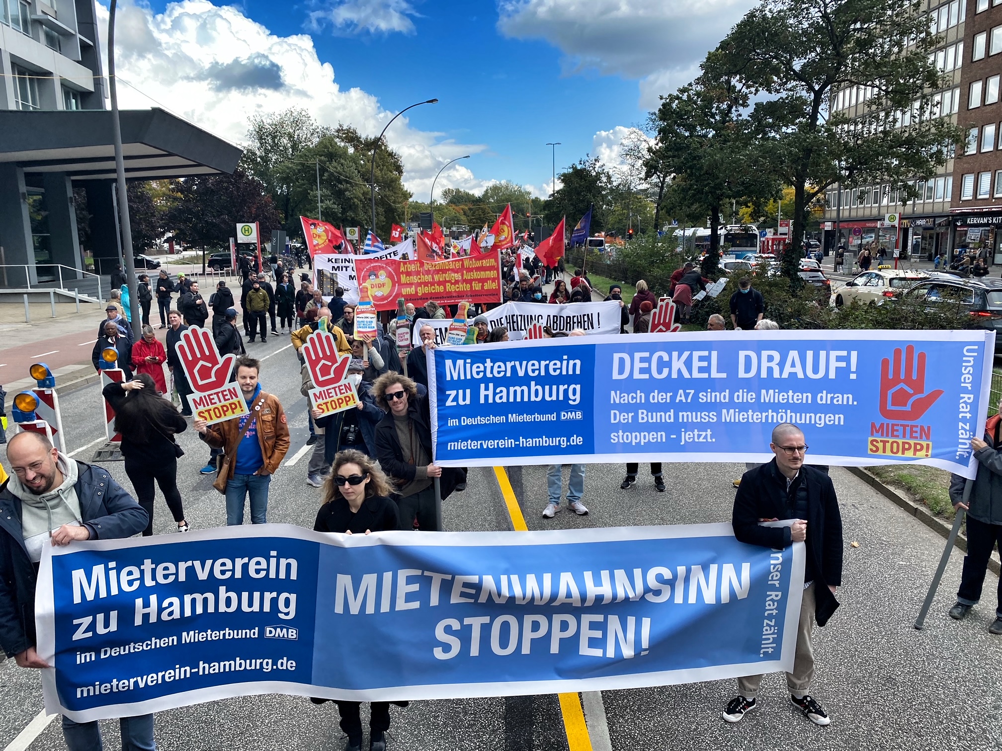 Demo gegen hohe Mieten in Hamburg