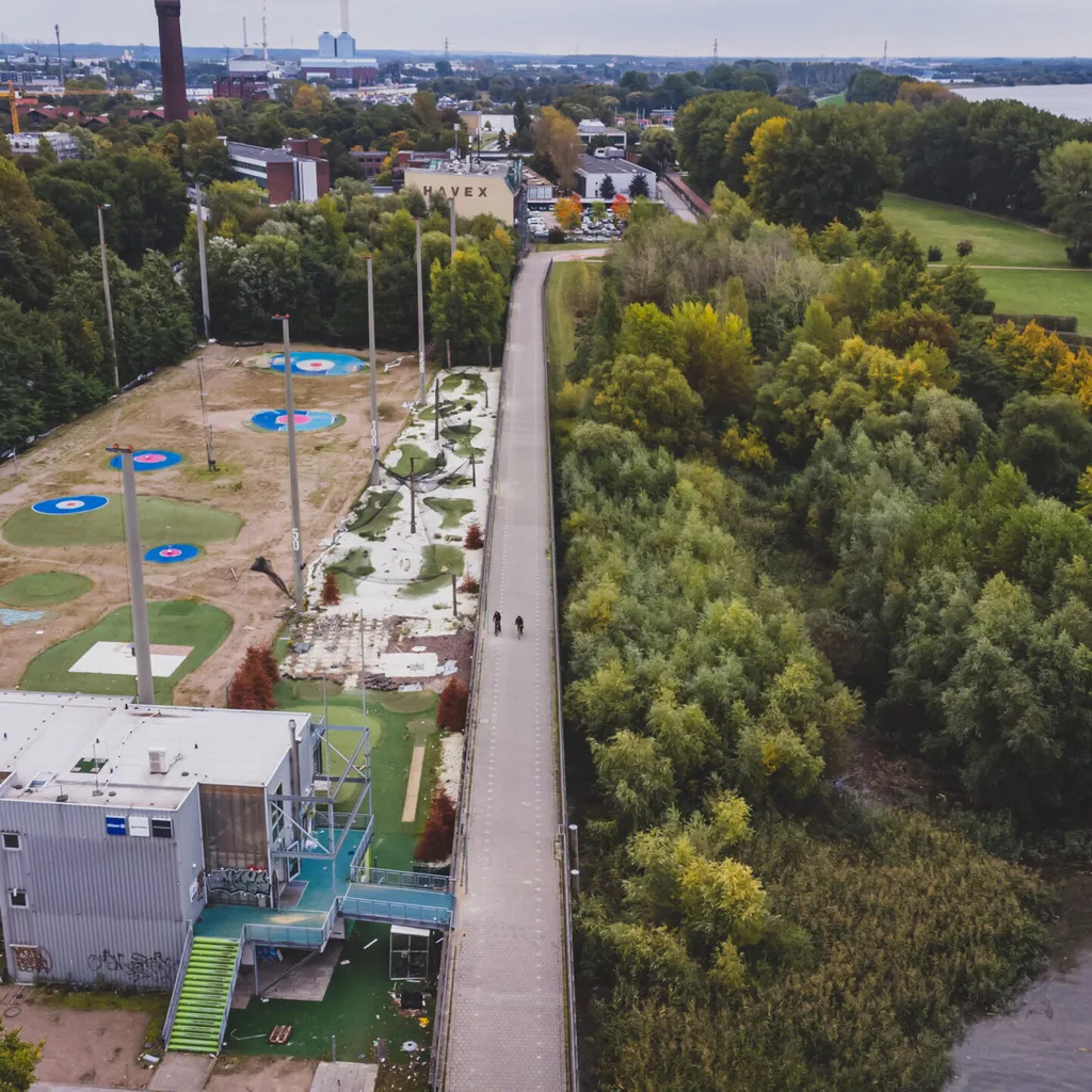 Die ehemalige Golf-Lounge von oben