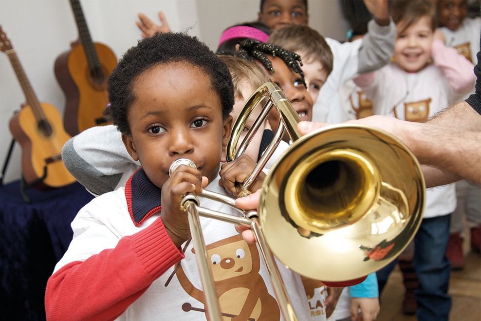 Die Klangstrolche sind eine frühkindliche Musikförderung – vor allem für Kinder aus sozial benachteiligten Schichten.