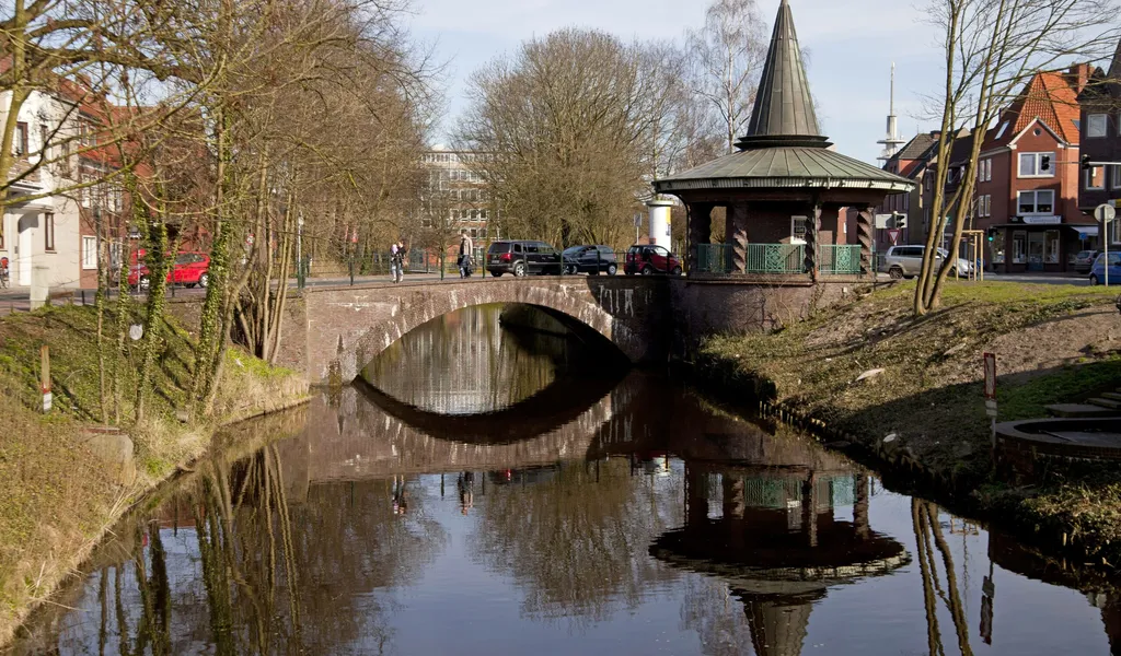 Der Stadtgraben in Emden