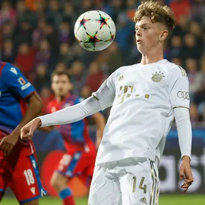Bayern-Talent Paul Wanner durfte in der Champions League bei Viktoria Pilsen für ein paar Minuten ran.