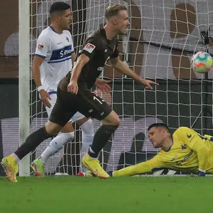 Lukas Daschner hat gerade das 1:1 gegen Darmstadt erzielt.