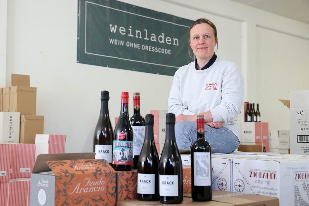 Stephanie Döring vom „Weinladen“ auf St. Pauli.