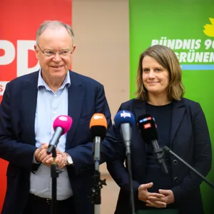 Stephan Weil (SPD), Ministerpräsident Niedersachsen, und Julia Willie Hamburg (Bündnis 90/Die Grünen)