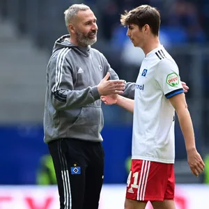 HSV-Trainer Tim Walter und Maximilian Rohr