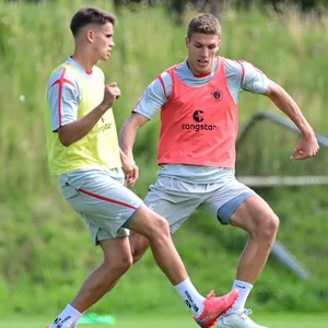 Luca Zander und Jakov Medic im St. Pauli-Training