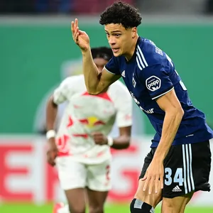 Jonas David durfte beim Pokalspiel in Leipzig den Zweitliga-Ernstfall proben.