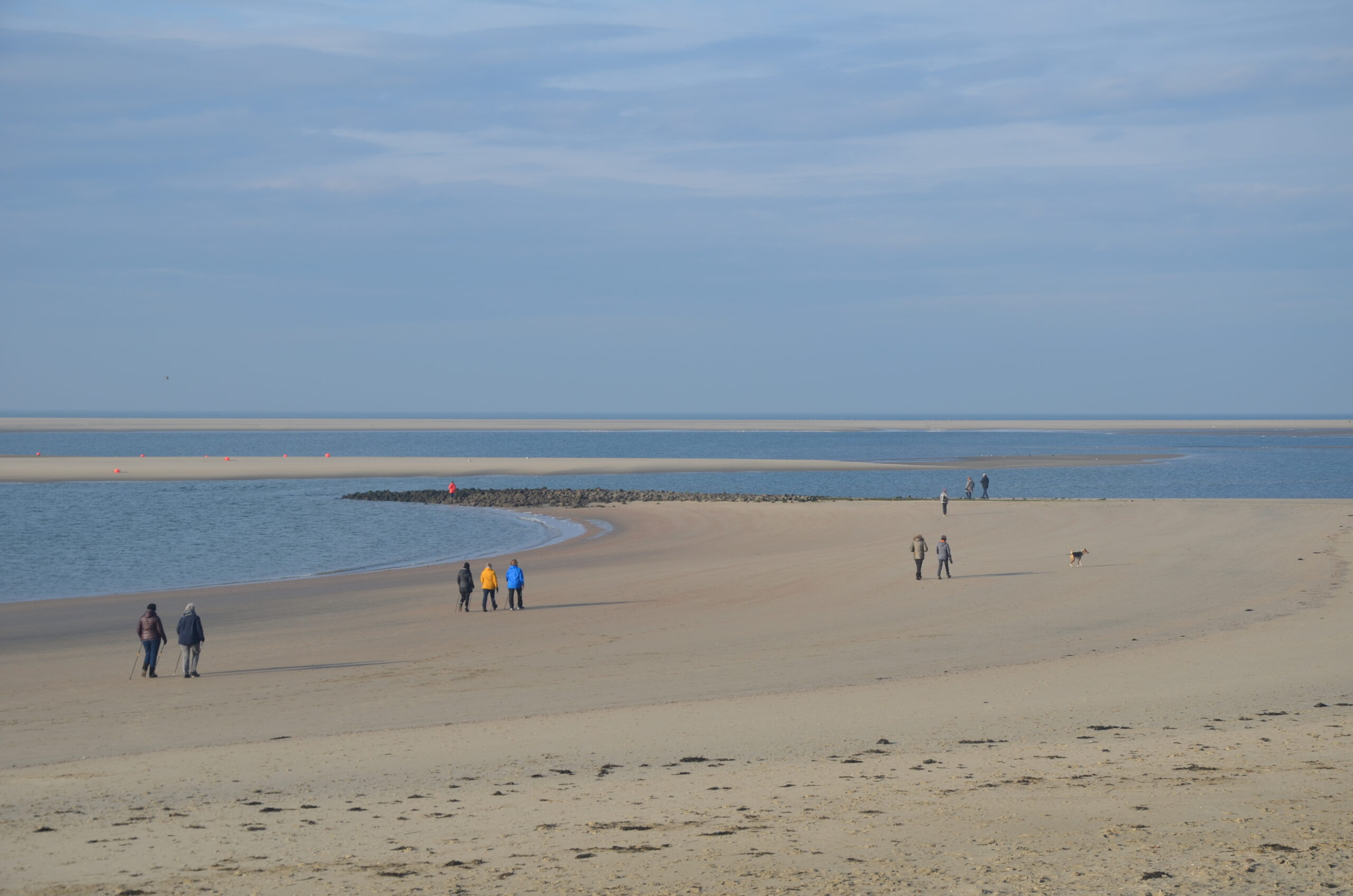 Ein fast leerer Strand auf Borkum