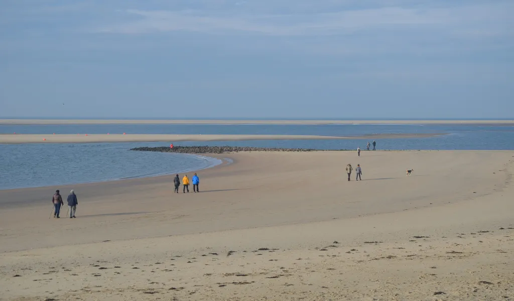 Ein fast leerer Strand auf Borkum