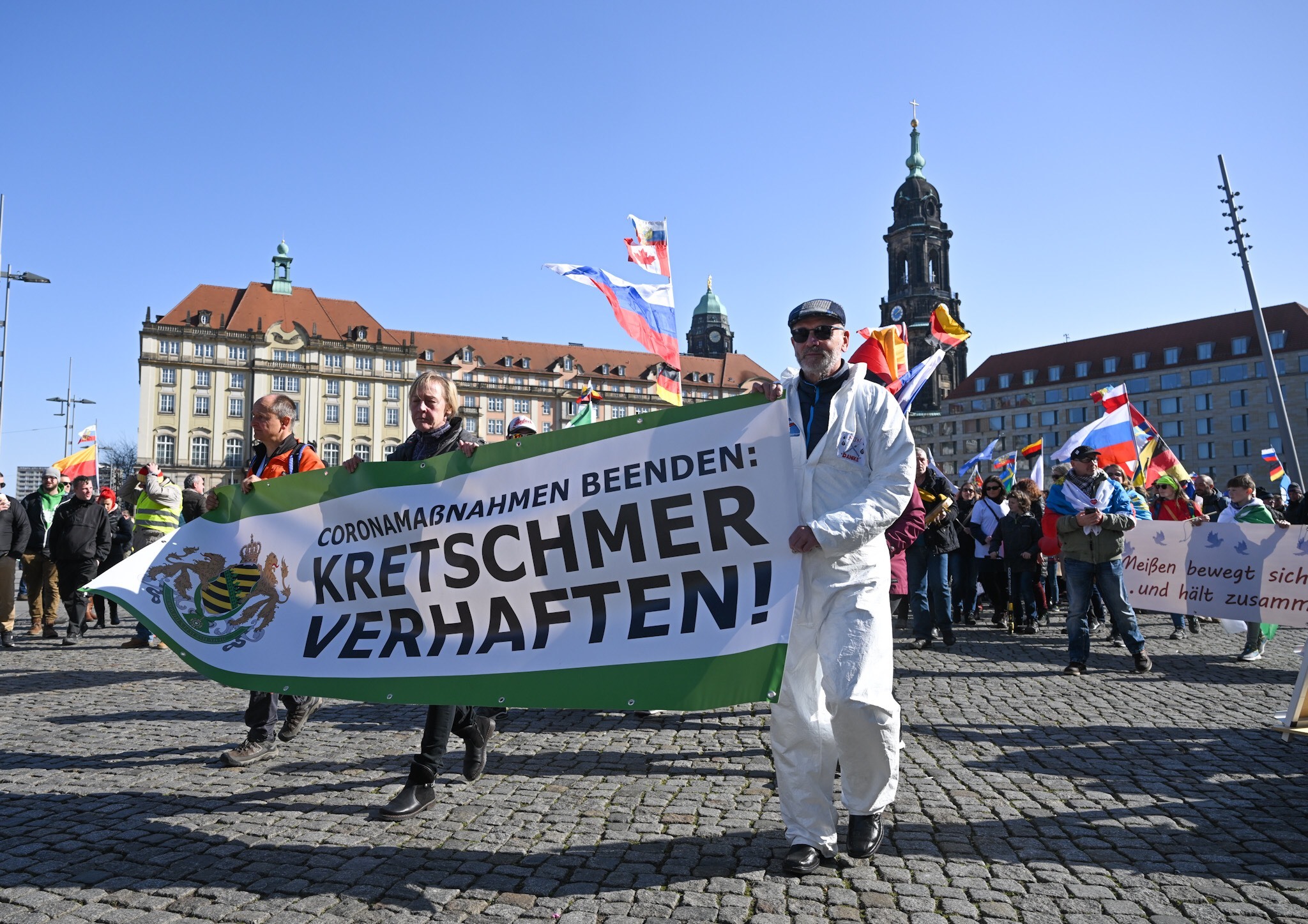 Demonstration von Gegnern der Corona-Maßnahmen