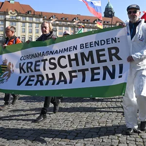Demonstration von Gegnern der Corona-Maßnahmen
