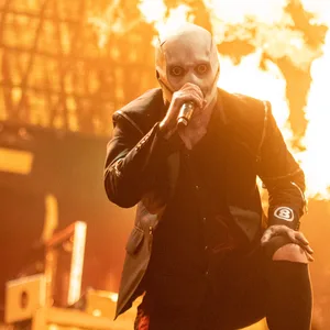 Corey Taylor, Sänger der Band Slipknot“ steht beim Wacken Open Air Festival auf der Bühne.