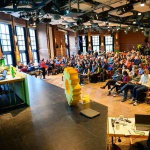 Der Landesparteitag der Grünen am Samstag im Bürgerhaus Wilhelmsburg.