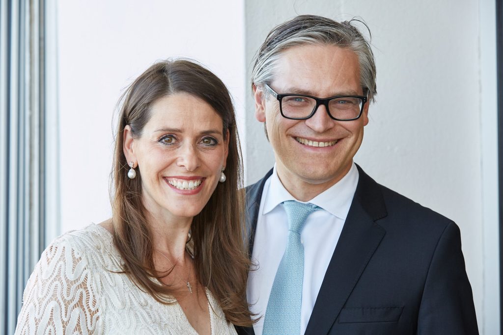 Unternehmer Alexander Otto und seine Frau Dorit (Vorsitzende der Stiftung). Beide Hamburger setzten sich für diverse Spendenprojekte ein.