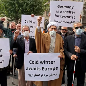 Anfang November fand ein Anti-Deutschland-Protest vor der deutschen Botschaft in Teheran, Iran, statt.