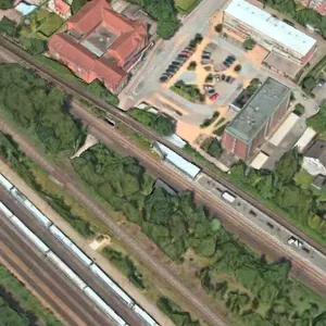 Satellitenbild des S-Bahnhofs Krupunder
