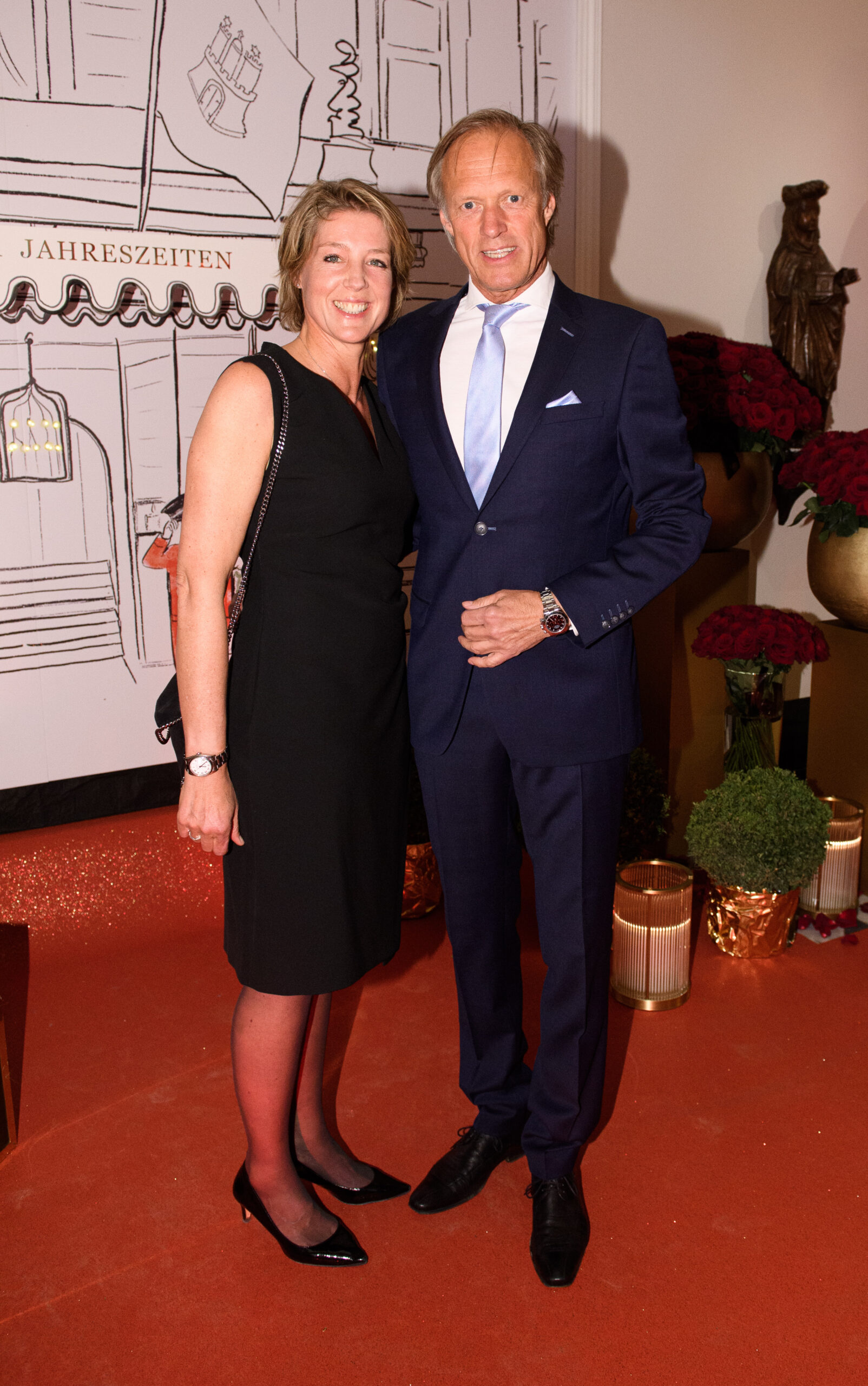 Christina Block und ihr Lebensgefährte Gerhard Delling bei einer Gala im Hotel „Vier Jahreszeiten“.