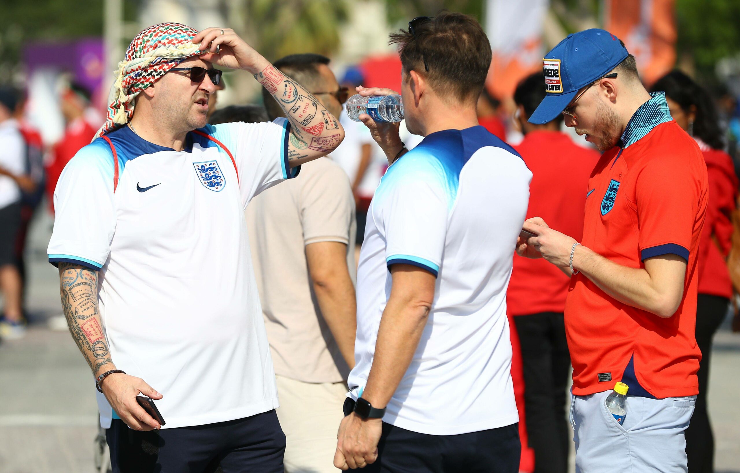 England Fans vor dem Spiel gegen den Iran.