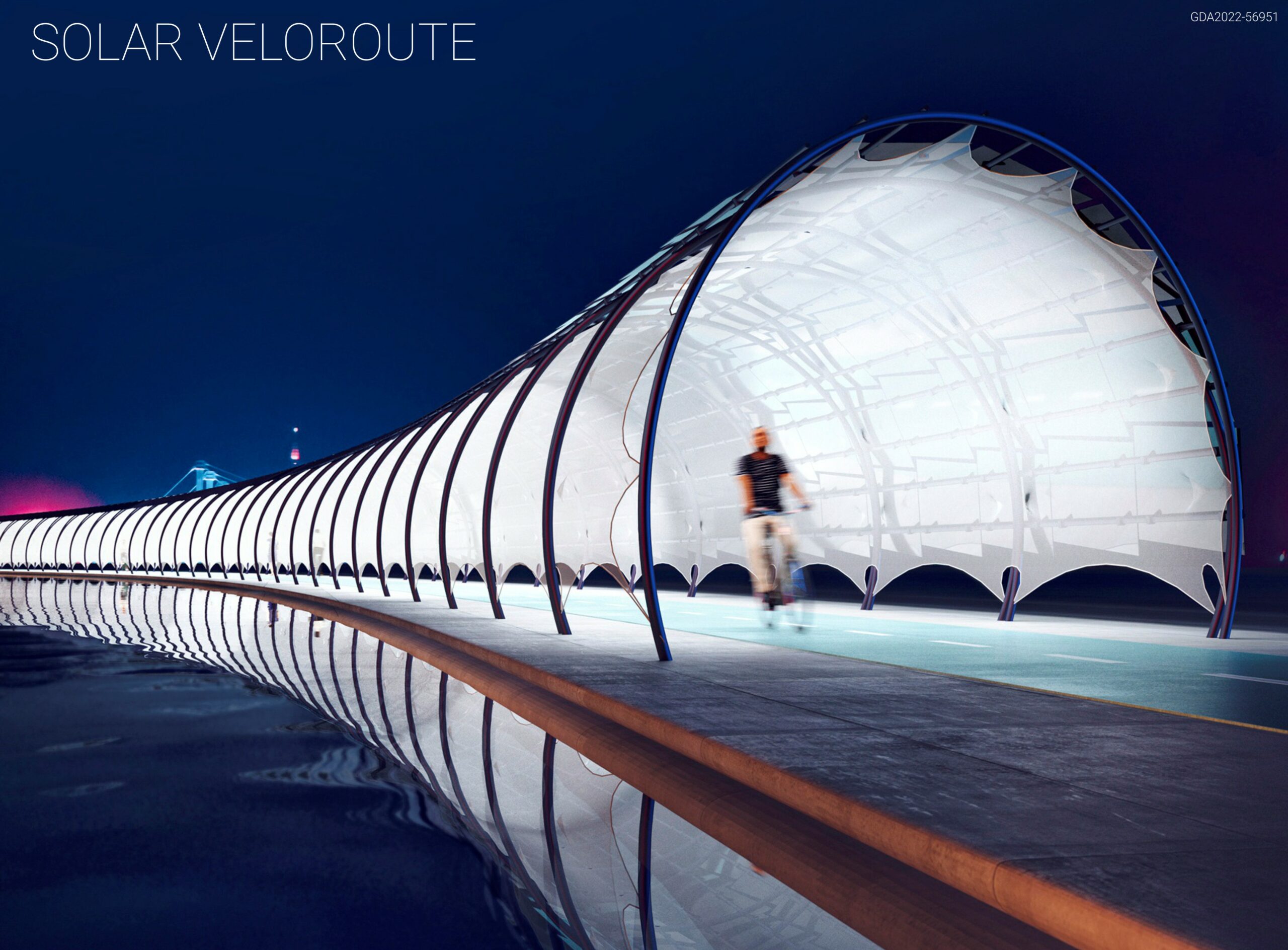 Visualisierung: Für si einen Solar-Radweg wurde das Start-Up „Solaroute” mit einen deutschen Design-Preis ausgezeichnet.