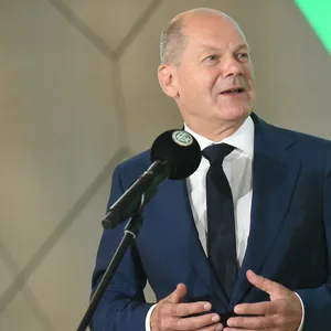 Bundeskanzler Olaf Scholz im DFB-Campus