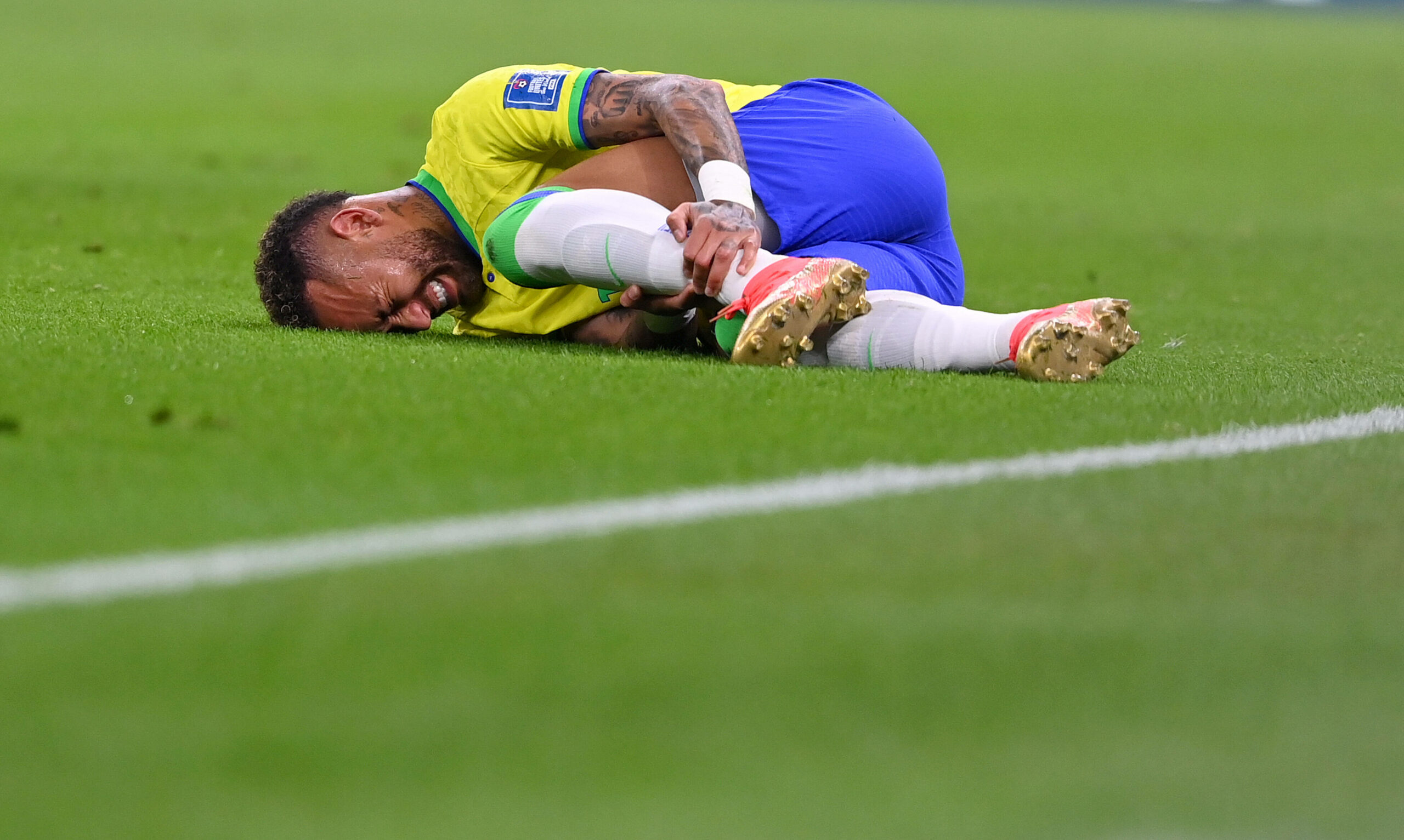 Brasiliens Stürmer Neymar verletzt