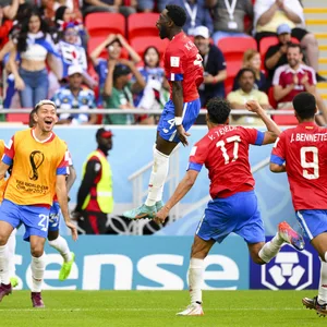 Nationalmannschaft Costa Rica nach Tor durch Fuller