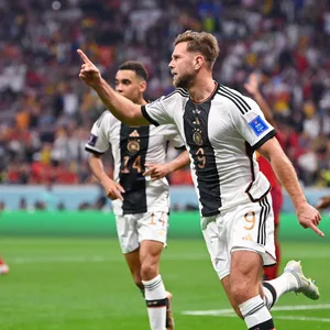 Niklas Füllkrug bejubelt das 1:1 gegen Spanien