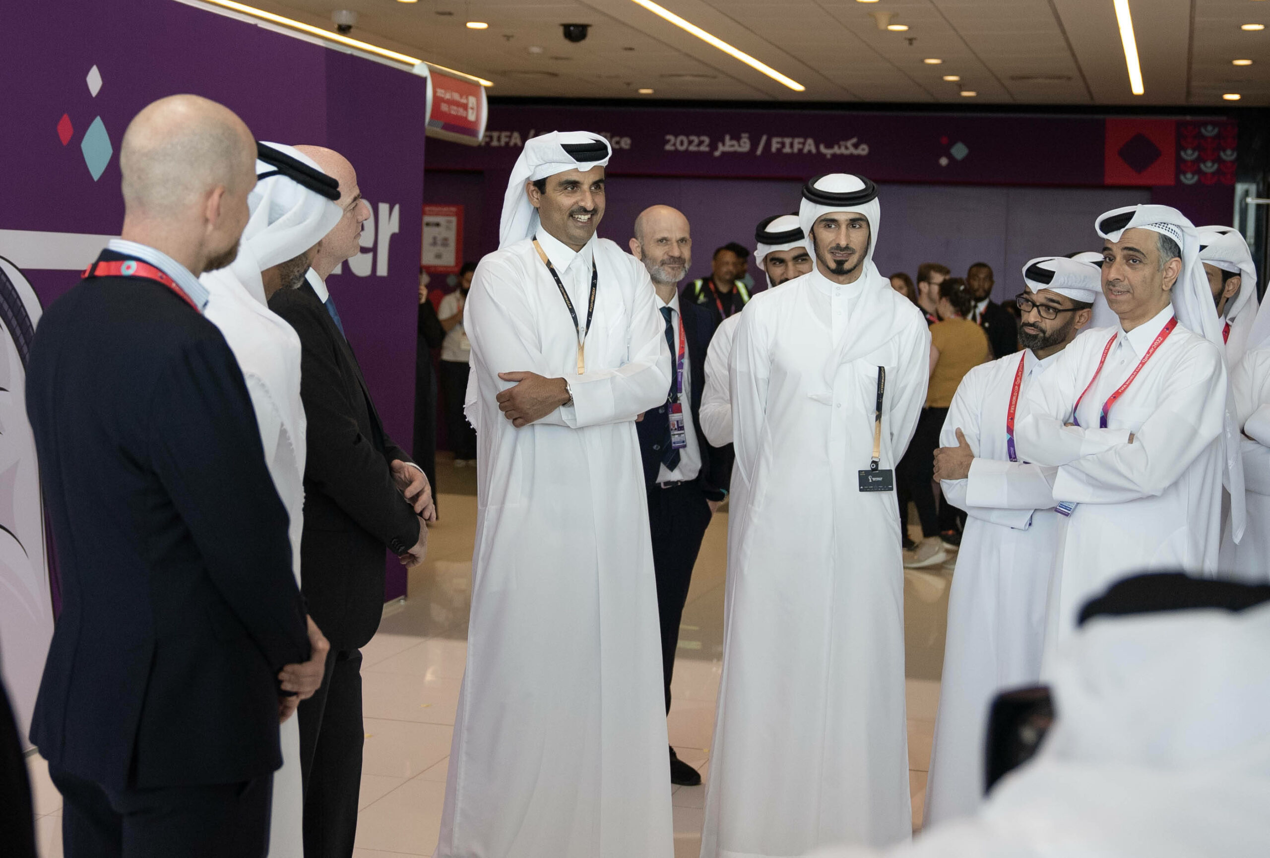 Der Emir von Katar mit Gianni Infantino.