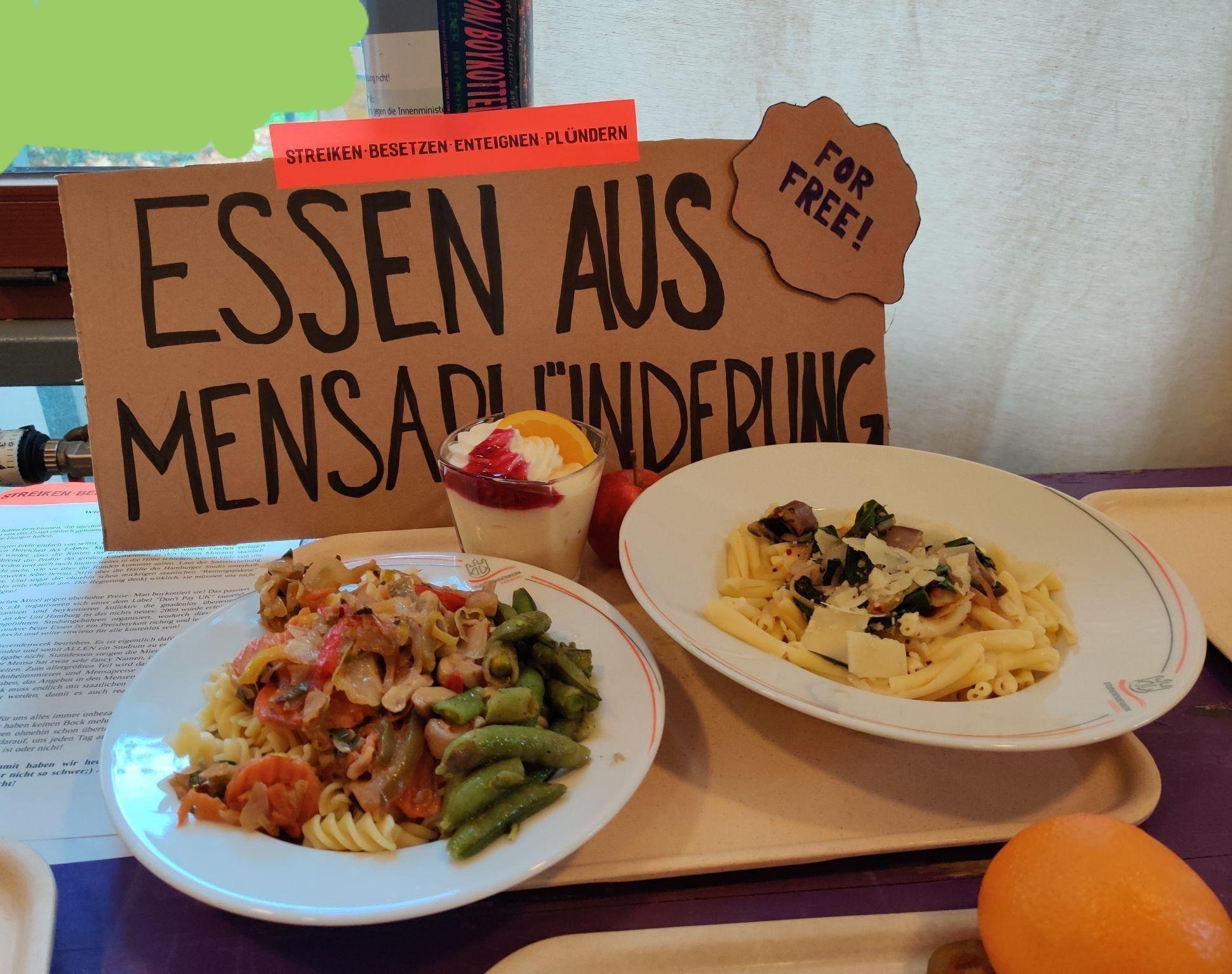 Essensplünderung Mensa Uni Hamburg