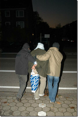 Miehling bei seiner Verhaftung 2005 in Bramfeld.