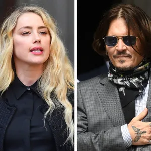 Schauspielerin Amber Heard (Archivfoto vom 28.07.2020) und Johnny Depp (Archivfoto vom 23.07.2020) bei der Ankunft am High Court.