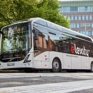 Ein Elektro-Bus in Hamburg
