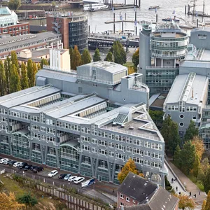 Blick auf das Gruner + Jahr-Gebäude, RTL hat den Hamburger Verlag übernommen.
