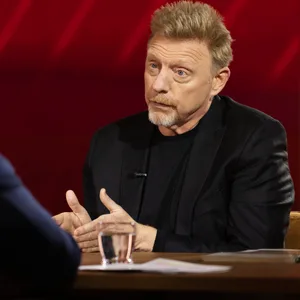 Boris Becker im Sat.1-Studio