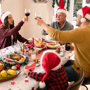 Weihnachten Essen Wein