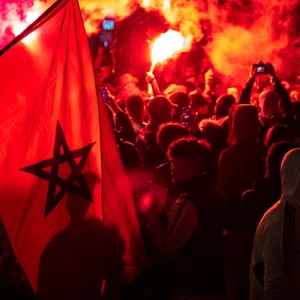 Marokko-Fans feiern nach dem Einzug ins WM-Halbfinale