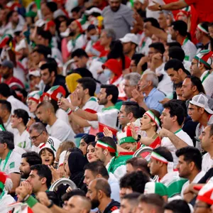 Iranische Fans bei der WM in Katar