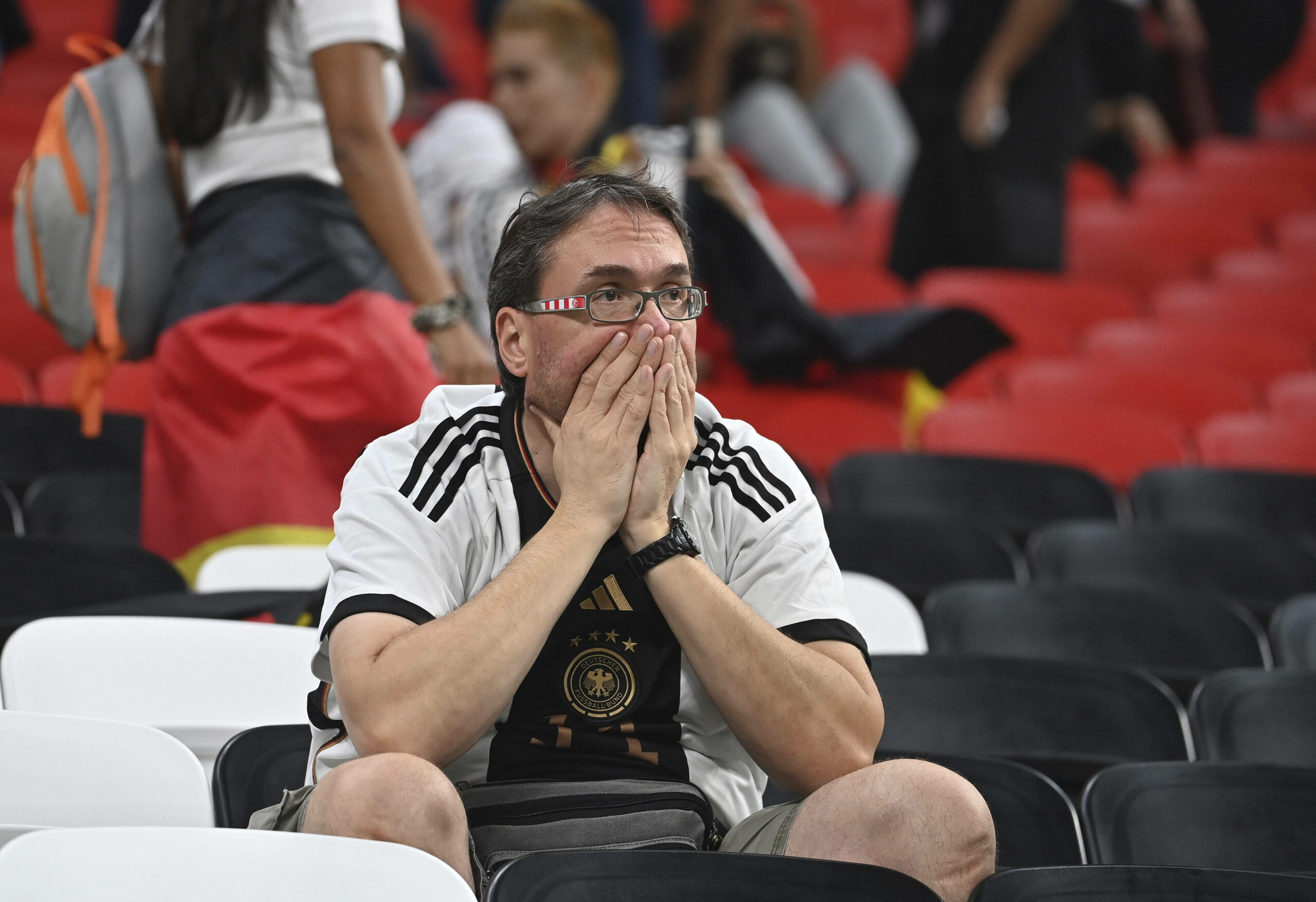 Enttäuschter Fan der deutschen Nationalmannschaft