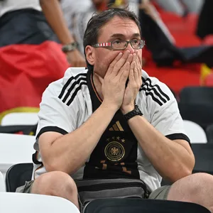 Enttäuschter Fan der deutschen Nationalmannschaft