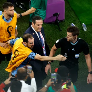 Daniel Siebert nach dem WM-Spiel zwischen Uruguay und Ghana