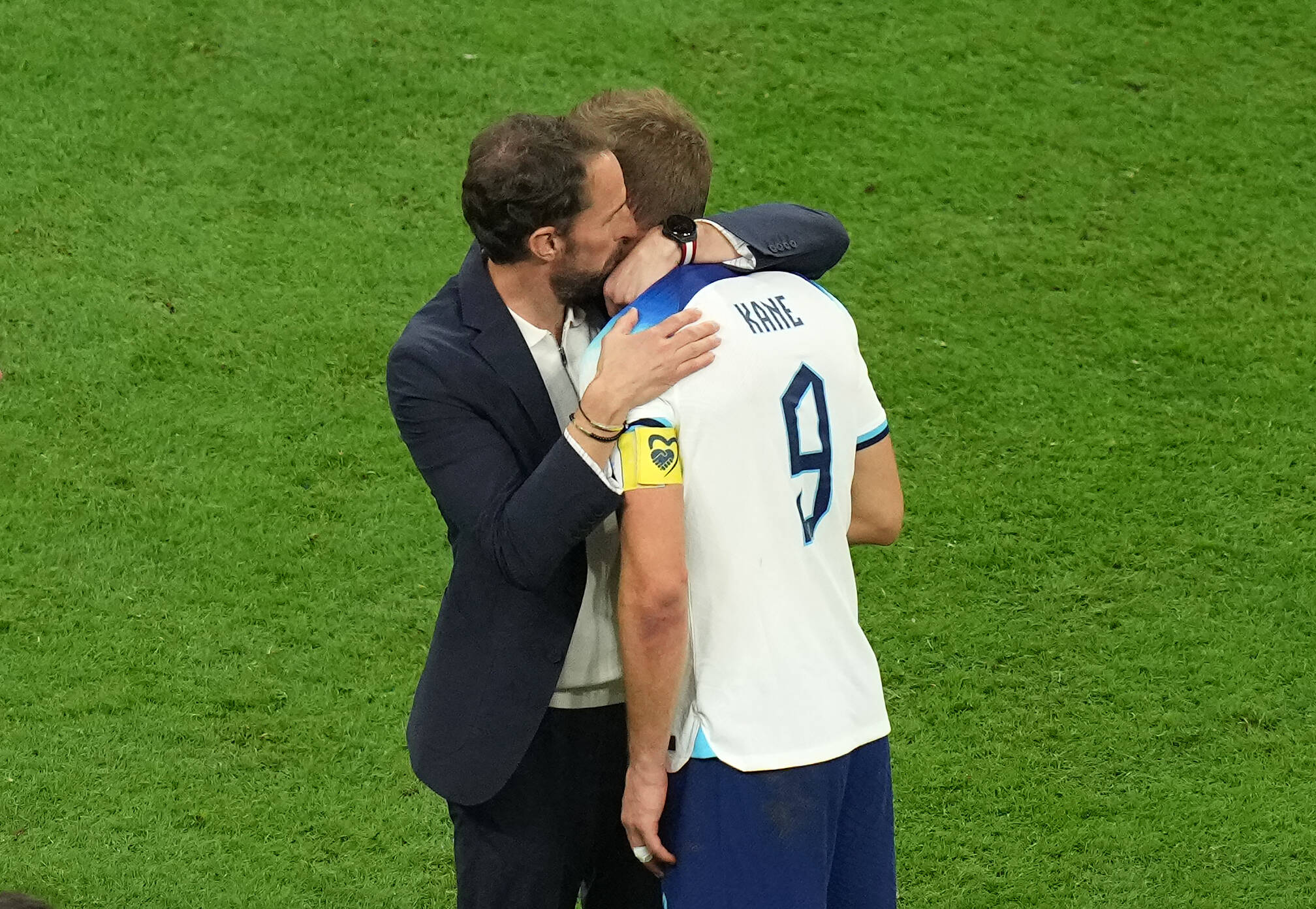 Harry Kane und sein Trainer Gareth Southgate nach dem WM-Aus