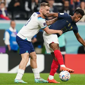 Bayerns Kingsley Coman kam für Frankreich im Viertelfinale gegen England zum Einsatz.