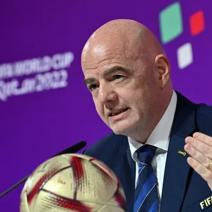 Gianni Infantino auf der Pressekonferenz