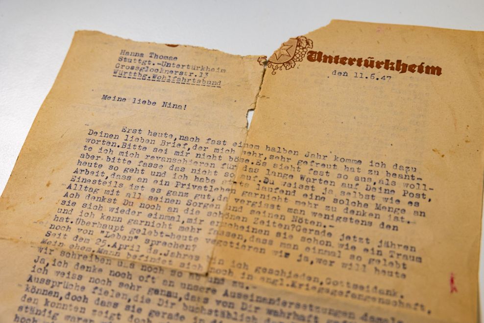 Brief von Hanna an Nina, geschrieben am 11. Juni 1947