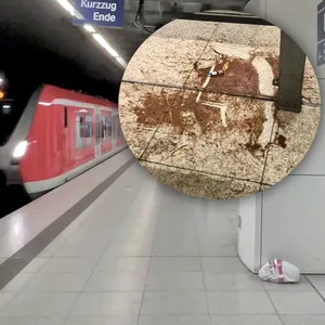 Verunreinigung in der S-Bahn-Station Reeperbahn