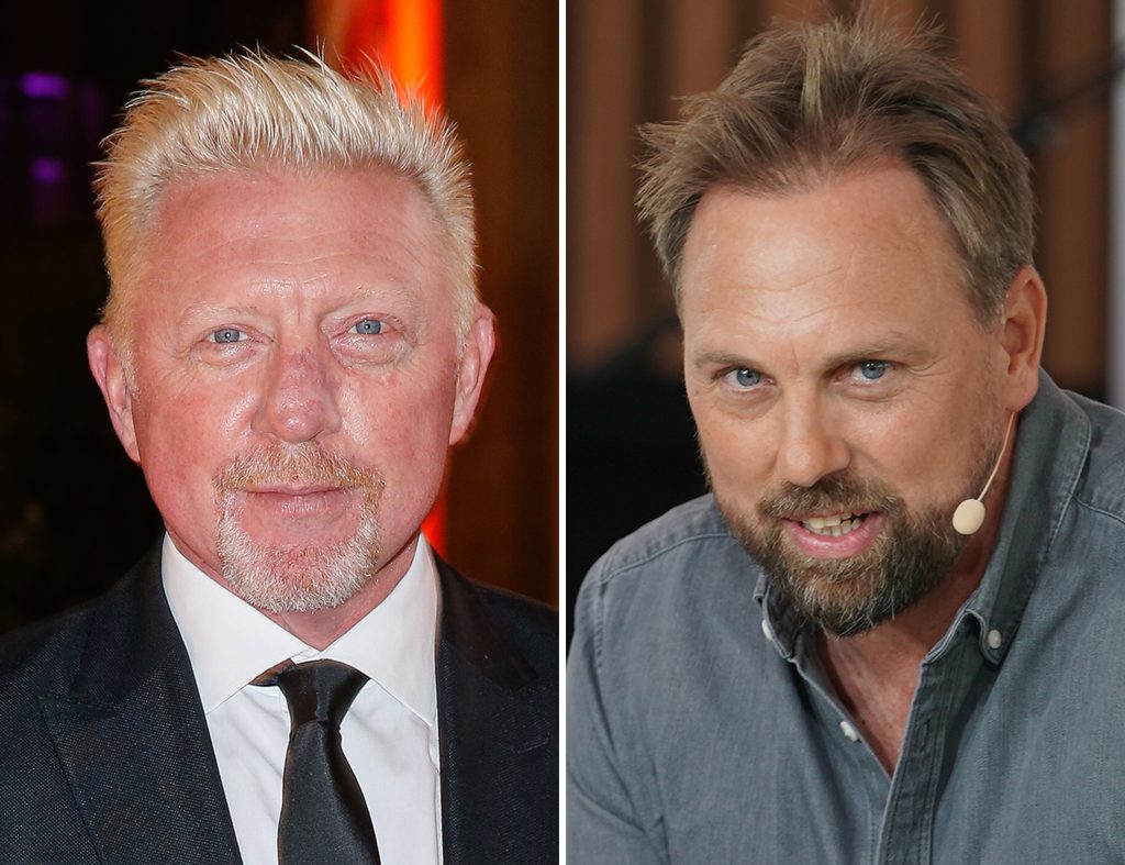 Collage von Boris Becker und Steven Gätjen.