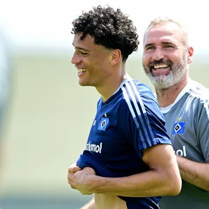 Jonas David und Tim Walter im Training