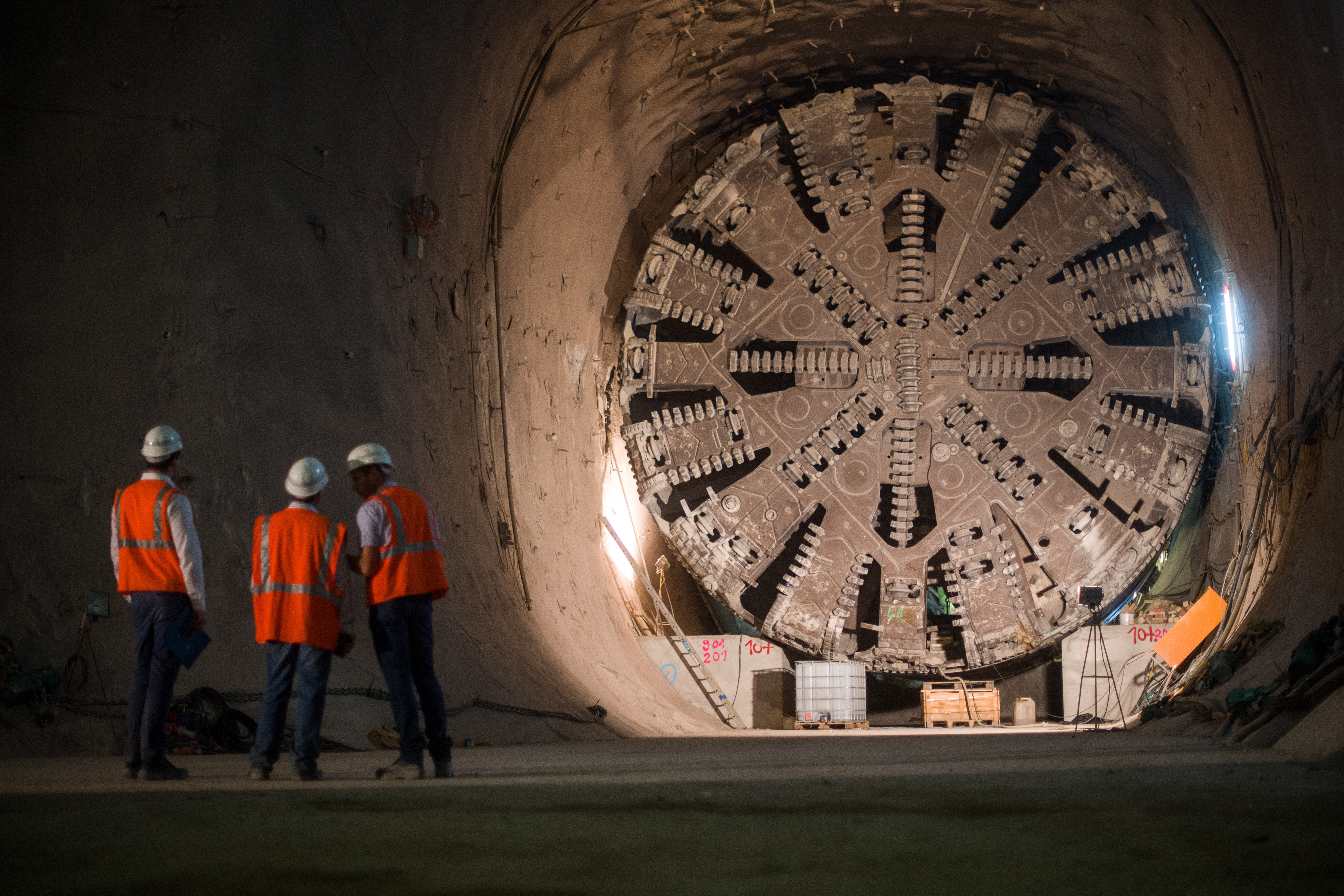 Eine Tunnelbohrmaschine im Einsatz beim Bahnprojekt Stuttgart 21.