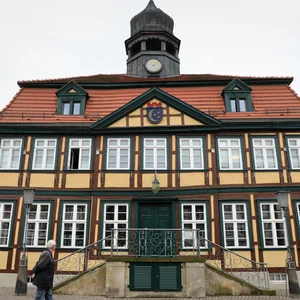Das Rathaus von Grabow (Mecklenburg-Vorpommern)